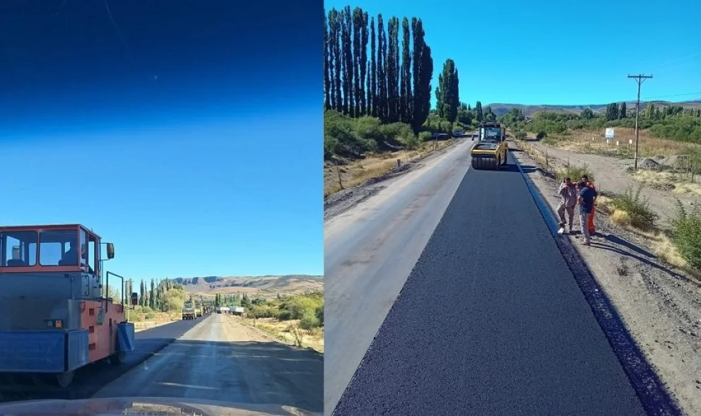 Ya pavimentan la ruta entre Aluminé y el Rahue | Alerta Digital