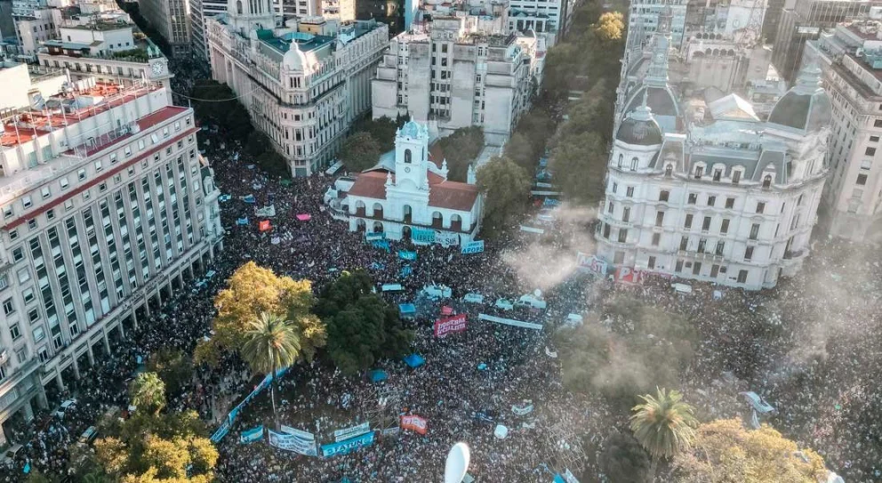 La protesta de este martes fue masiva en todo el país.