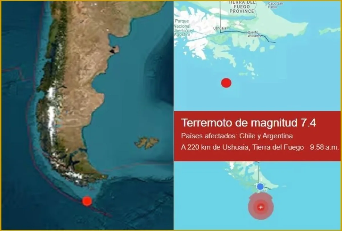 Fuerte terremoto en el sur: afectó a Ushuaia, Río Grande y Puerto ...