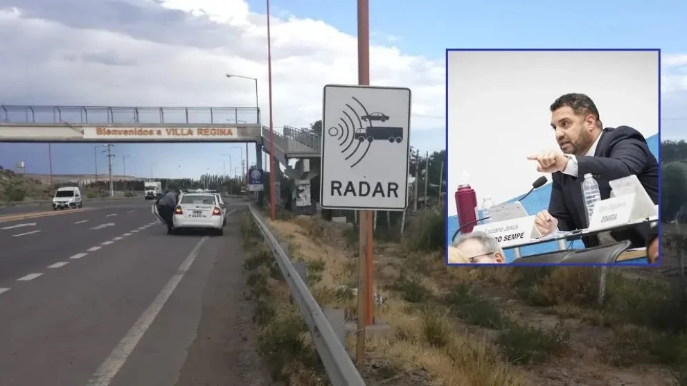 El legislador rionegrino Luciano Delgado Sempé (Vamos con Todos) volvió a poner en debate el uso de radares en los accesos a la Ruta Nacional 22, al asegurar que esta herramienta “no brinda seguridad” y que, en cambio, “solo recauda”. 