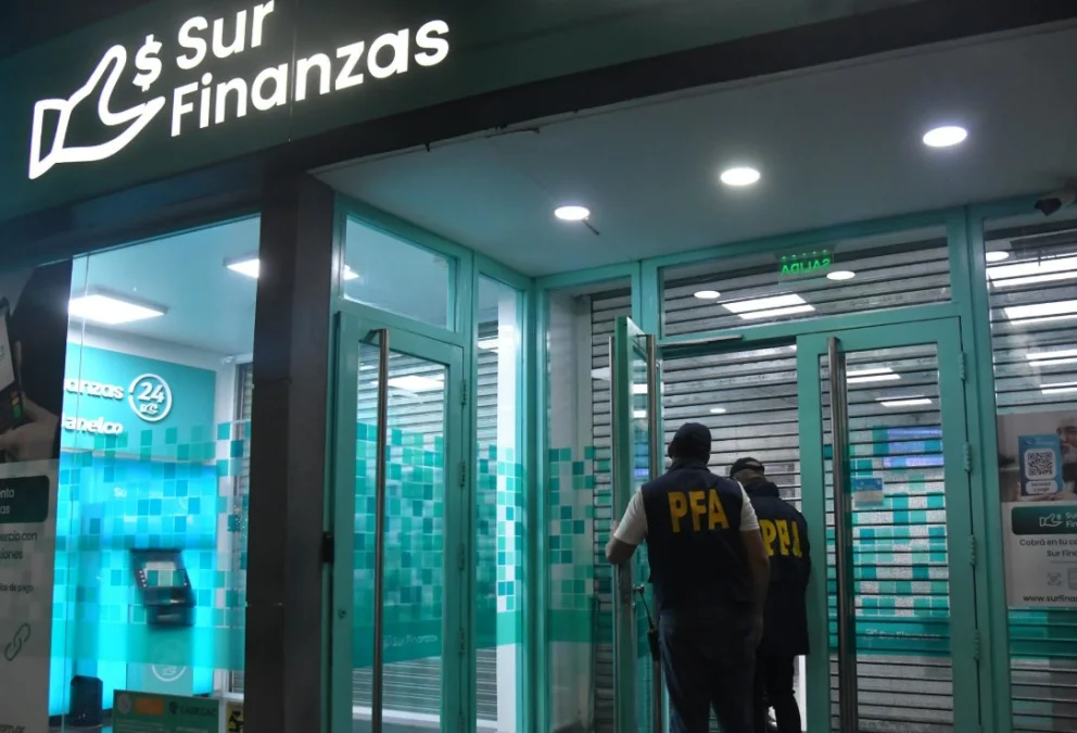 Una sede de Sur Finanzas que fue allanada. Foto: Clarín