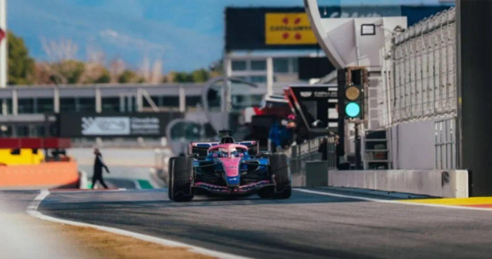 Franco Colapinto terminó en el podio del test con Alpine.
Foto: @AlpineF1Team