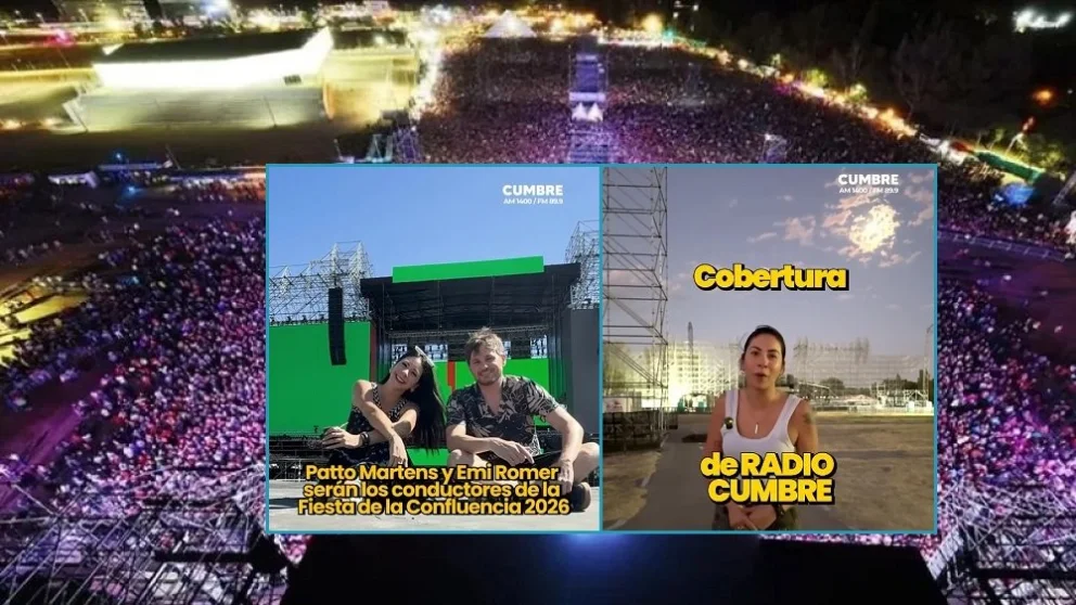 Patto Martens y Emi Romer serán los conductores neuquinos de la Fiesta. 