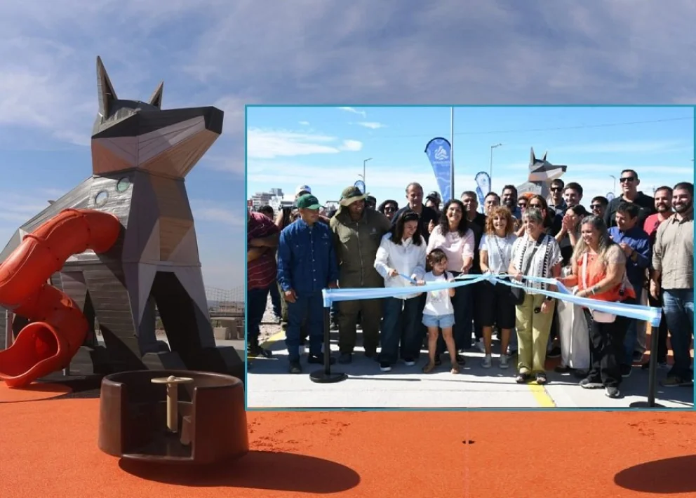 La imagen que valora la presencia de zorros en la zona de la barda neuquina. Fotos: Municipalidad de Neuquén. 