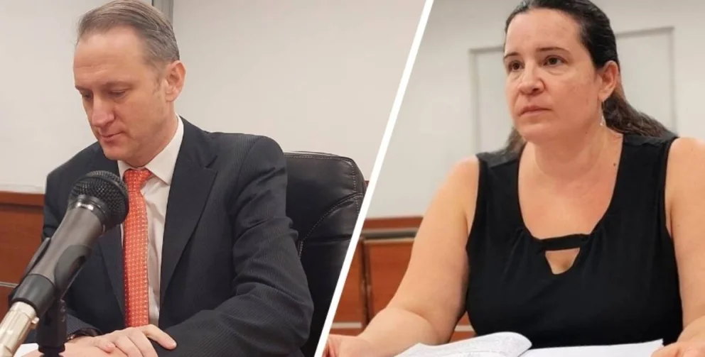 Los fiscales Agustín García y Lucrecia Sola. Foto MPF.