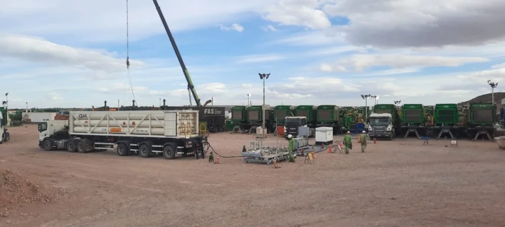 El uso intensivo de gas en lugar de diésel permite reducir emisiones, optimizar costos y mejorar la eficiencia operativa en los desarrollos no convencionales. Foto Gentileza