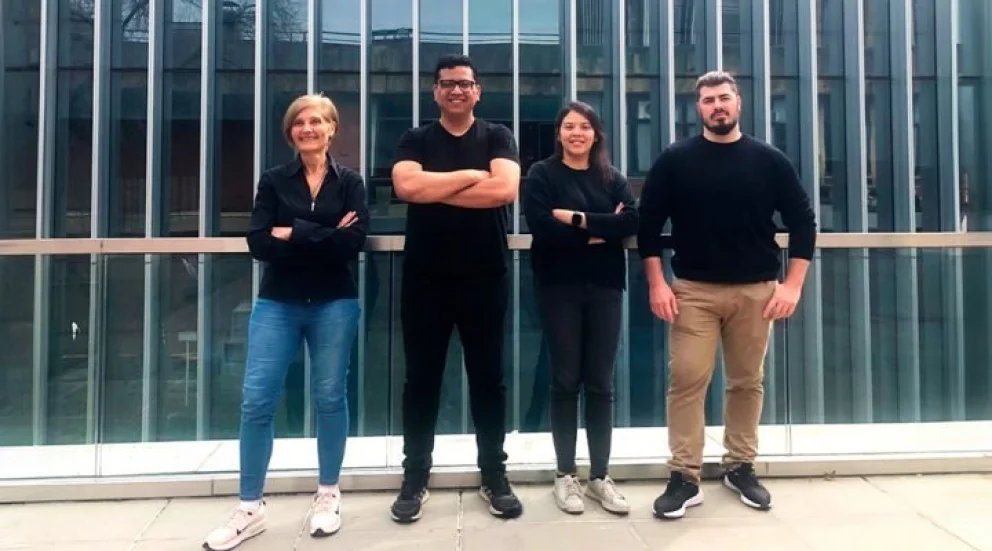 Silvia Goyanes, Carlos Rodríguez Rámirez, Alicia Vergara y Matías Barella. Foto: gentileza investigadores.