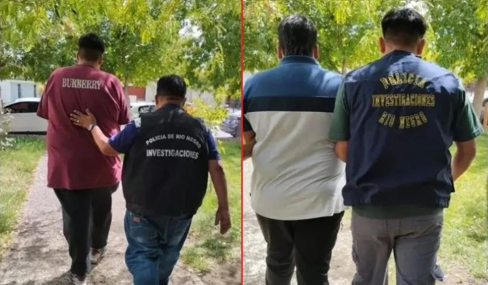 Los hermanos, sospechosos de asesinar a un hombre con frondozo prontuario en Bariloche, fueron detenidos en las últimas horas. Foto: Policía de Río Negro