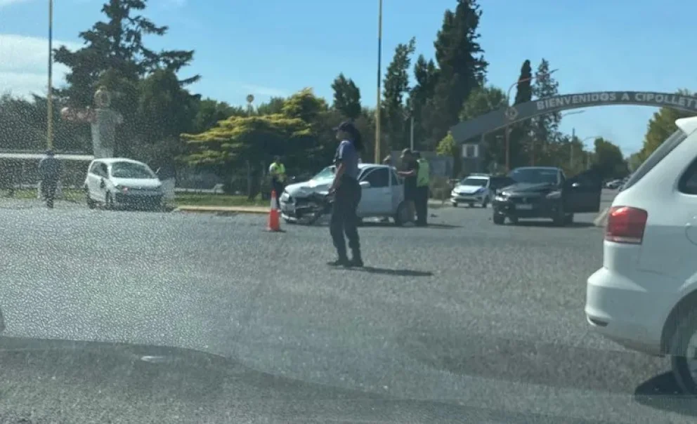 El choque se produjo aproximadamente a las 15 de este miércoles. Foto gentileza.