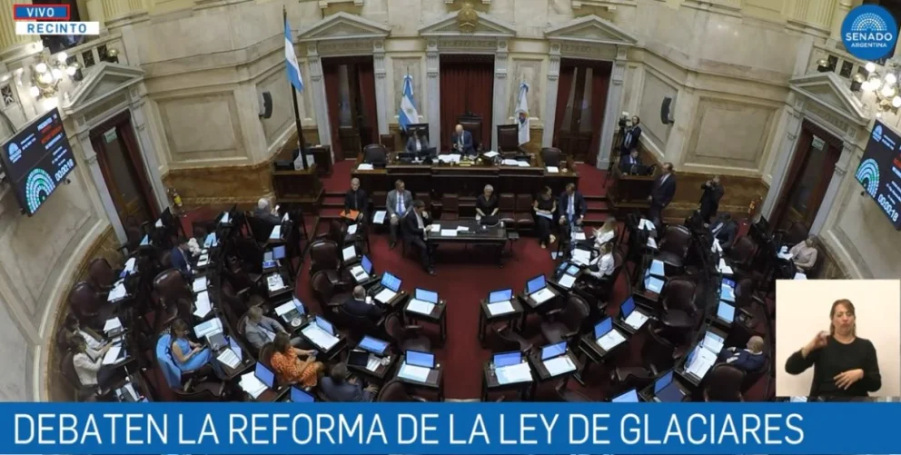 EN VIVO- El Senado debate la modificación a la Ley de Glaciares ...