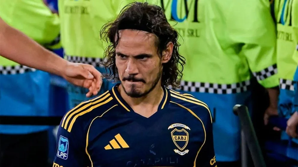 Cavani con la camiseta de Boca en este 2026. Foto: archivo