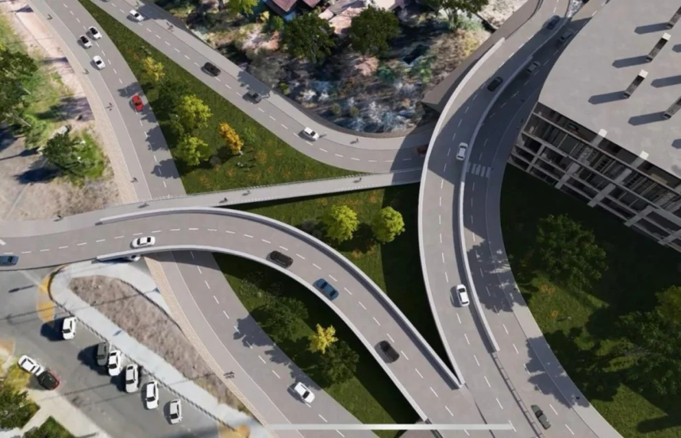 Se ingresará por un puente en forma de Y. Foto: Municipalidad de Neuquén