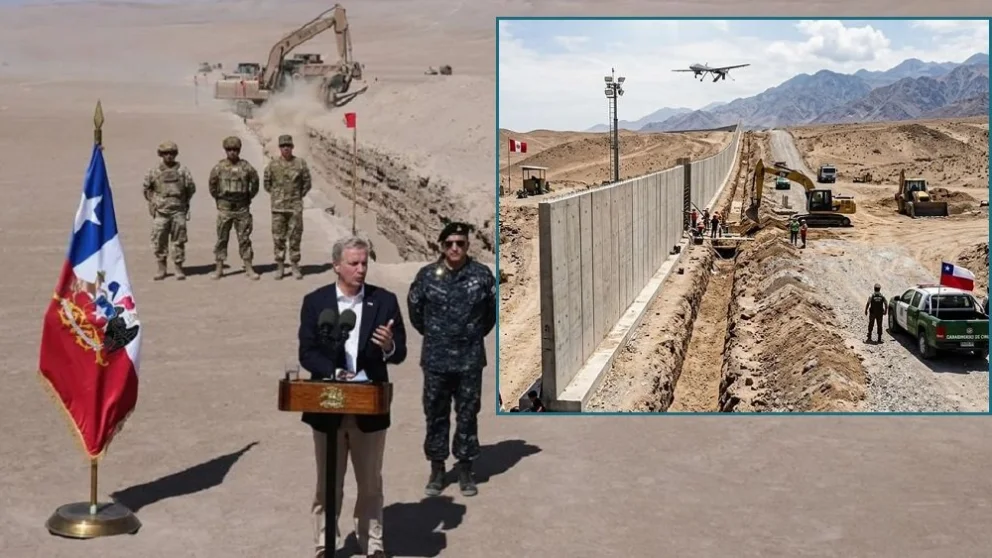 En una de las primeras acciones del flamante presidente chileno se presentó la construcción del llamado "escudo fronterizo". Fotos: Gobierno de Chile/X