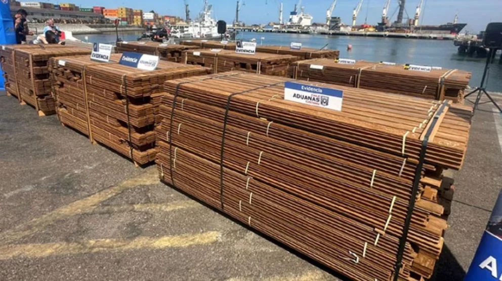 La droga estaba impregnada en madera, caucho y otros productos listos para exportación (Foto: archivo)