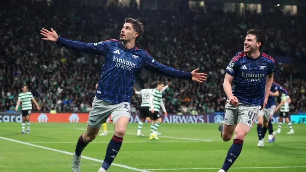 Kai Havertz festejando el 1-0 agónico de los ingleses en Portugal. Foto: captura