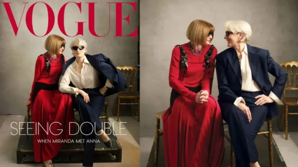 Meryl Streep y Anna Wintour posaron juntas para la edición de mayo de Vogue, anticipando el regreso de Miranda Priestly al cine