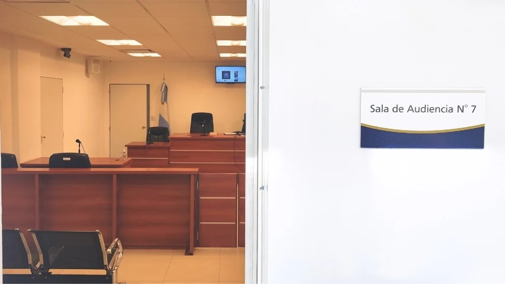 La sala de audiencias en Ciudad Judicial.