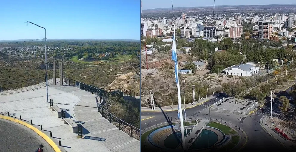 Cómo estará el tiempo este sábado en toda la provincia del Neuquén. Foto: captura de pantalla cámaras de la Municipalidad del Neuquén. 