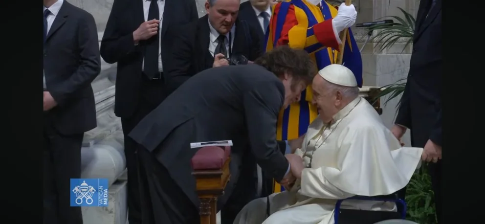 El encuentro entre Javier Milei y el Papa Francisco.