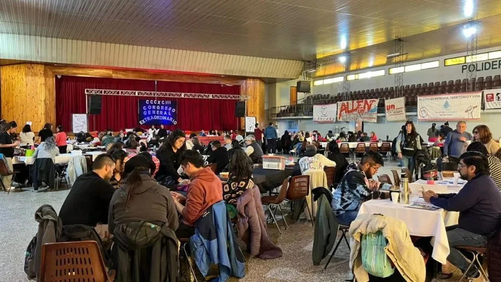 El congreso de trabajadores de la educación de Río Negro llevado a cabo en las últimas horas en Fernández Oro. Foto: UNTER