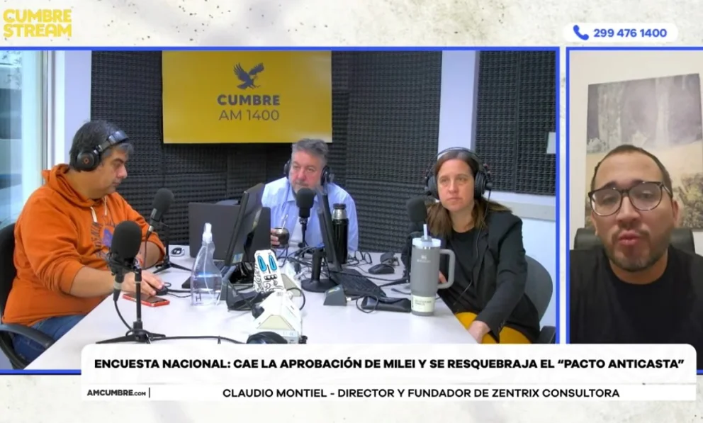 El consultor dialogó con los periodistas Mario Nico González, Evangelina Zingoni y Lucas Jara, en el programa Nada sucede dos veces. Foto: captura de video Cumbre Stream.
