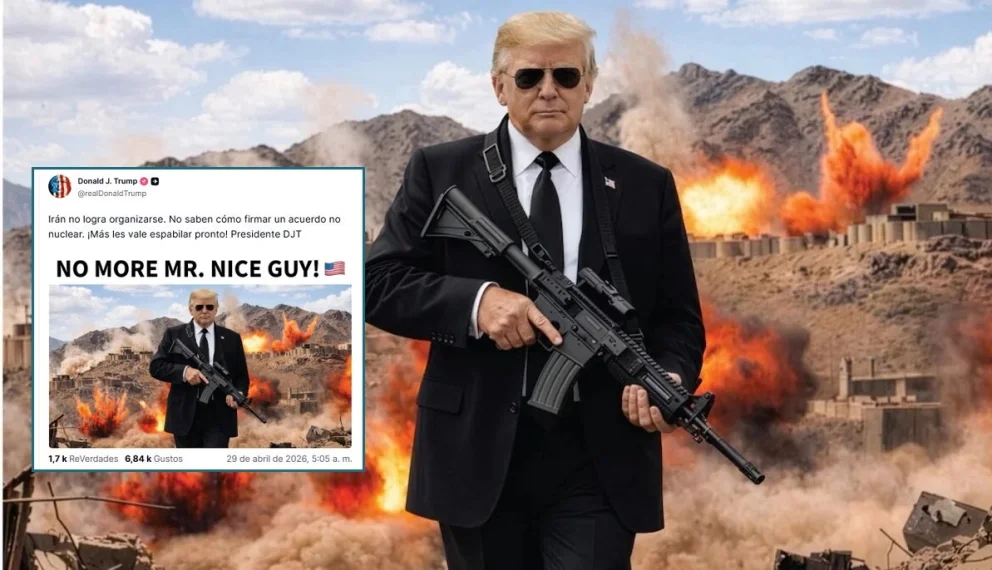 El presidente respondió a la propuesta iraní con una foto realizada con Inteligencia Artificial. Fotos: Truth Social