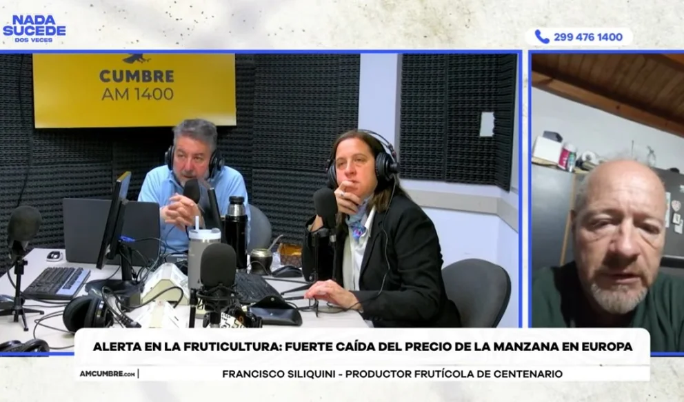 La entrevista se realizó en el programa "Nada sucede dos veces", con la conducción de Mario Nico González y Evangelina Zingoni. Foto: captura de video Cumbre Stream