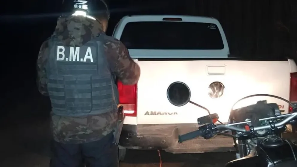 El vehículo estaba abandonado en una zona rural de chacras.