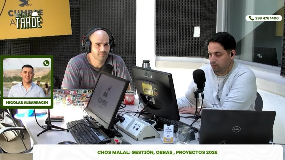 El intendente de Chos Malal, Nicolás Albarracín, realizó declaraciones a AM Cumbre 1400. Foto: captura de video Cumbre Stream. 