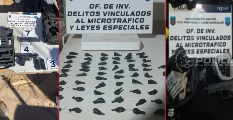 Los allanamientos se realizaron en diferentes lugares de la ciudad de Neuquén. Fotos: Policía/Neuquén Informa