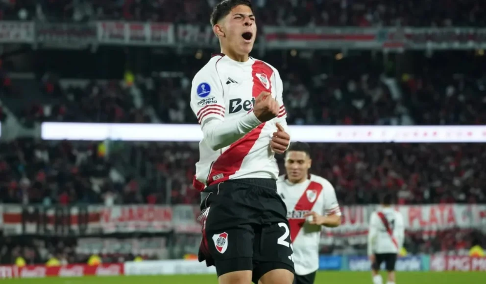 Lautaro Pereyra le dio la igualdad a River ante Bragantino sobre el final.