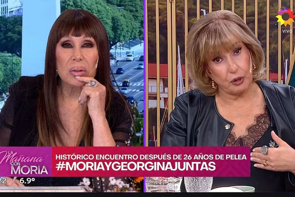 Moria Casán y Georgina Barbarossa rompieron el protocolo de los canales y compartieron un dúplex cargado de emoción.