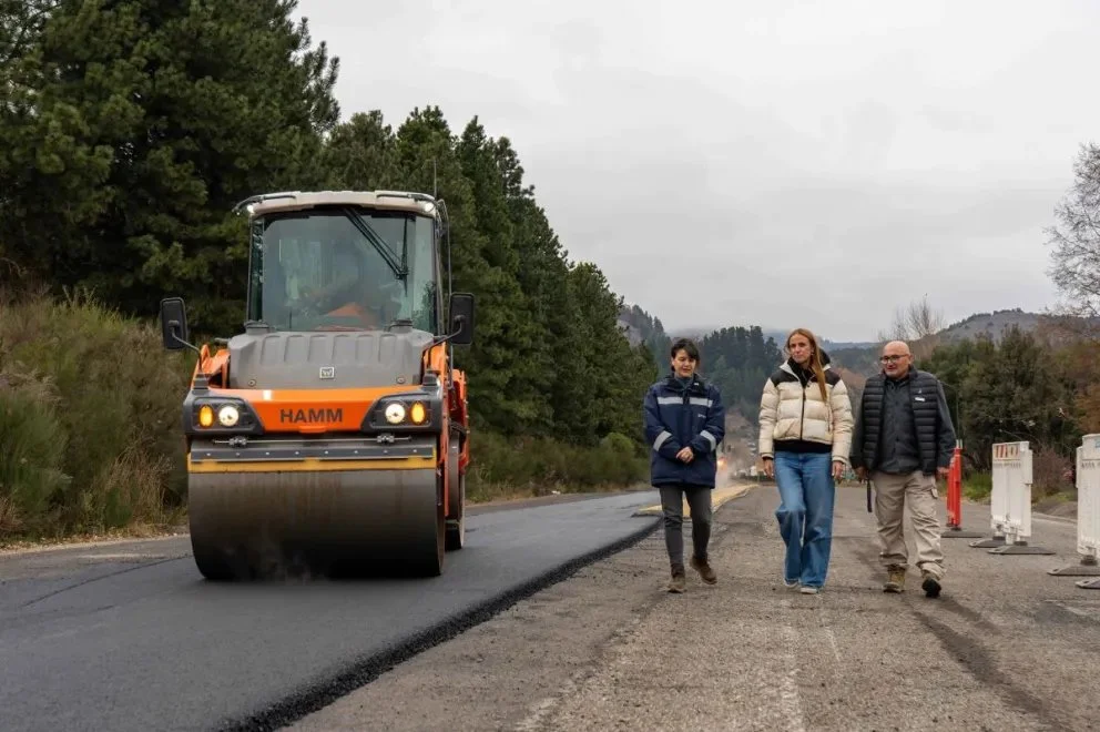 Tanya Bertoldi recorrió las tareas junto a Vialidad Provincial.