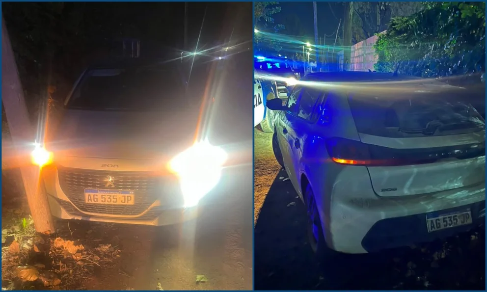 El Peugeot tenía patentes correspondientes a un vehículo de Buenos Aires.