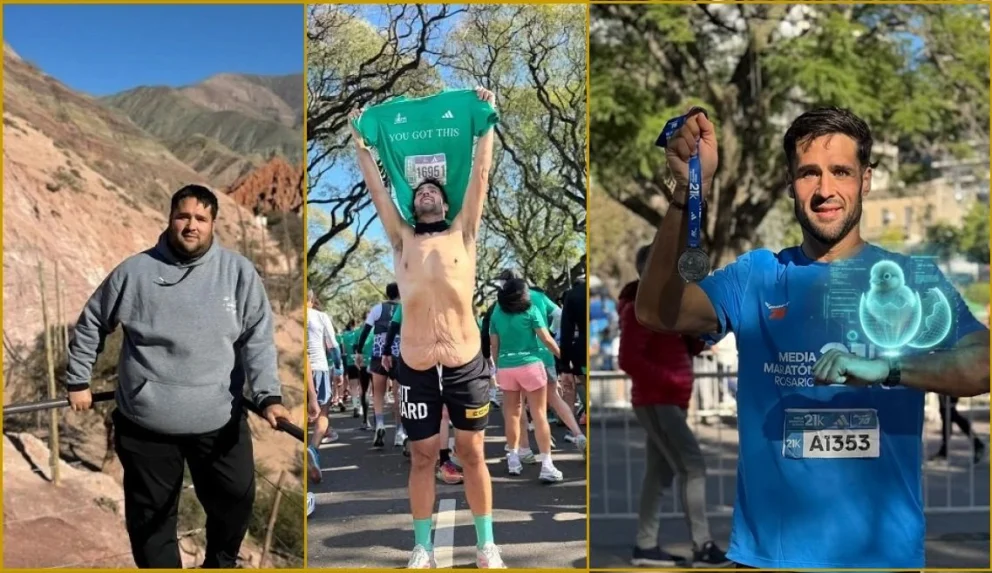 La maratón de Ramiro Faleroni: del sobrepeso a la libertad de correr. Fotos: Instagram