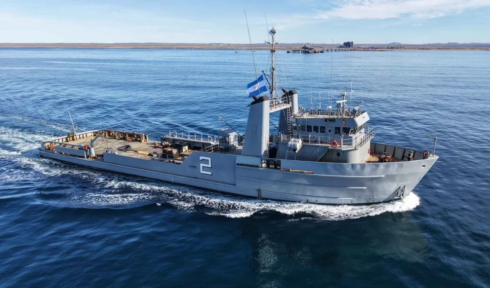 El ARA Storni y el ARA Teniente Olivieri operaron en el Golfo San Matías, zona clave para el futuro esquema exportador energético.