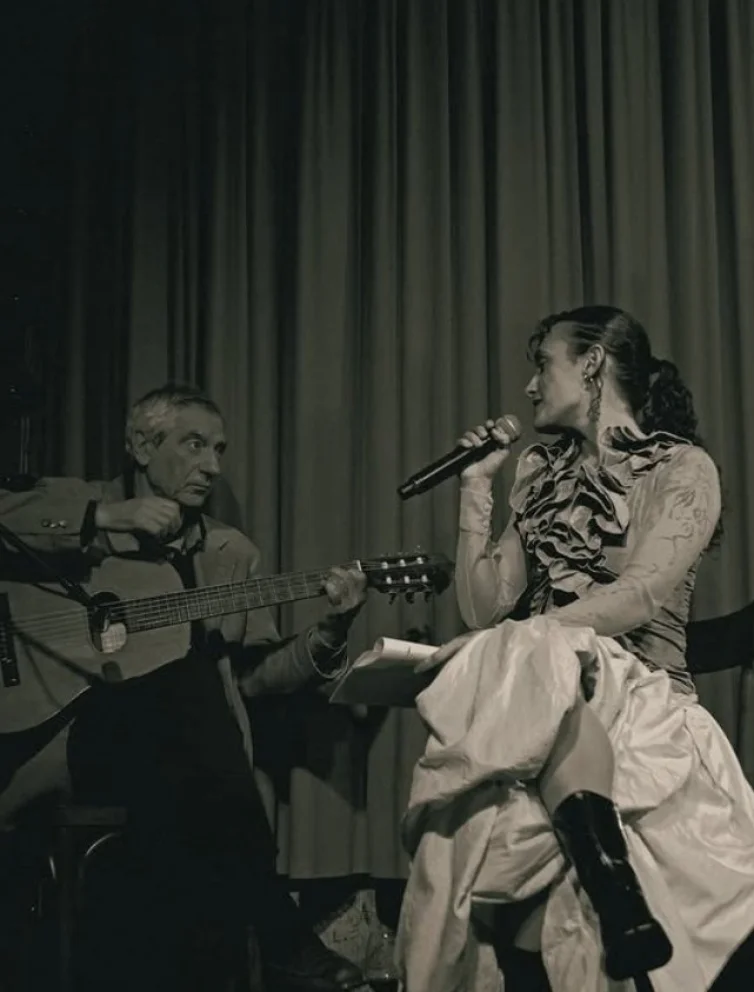 Con Juan Fal&uacute;, en el Santa Evita
