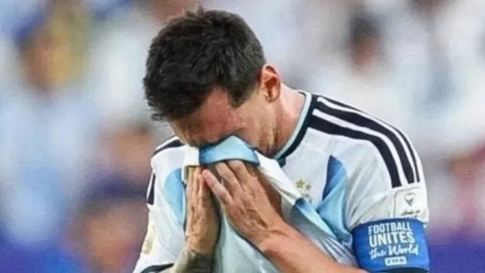La emoción del 10. Foto: captura