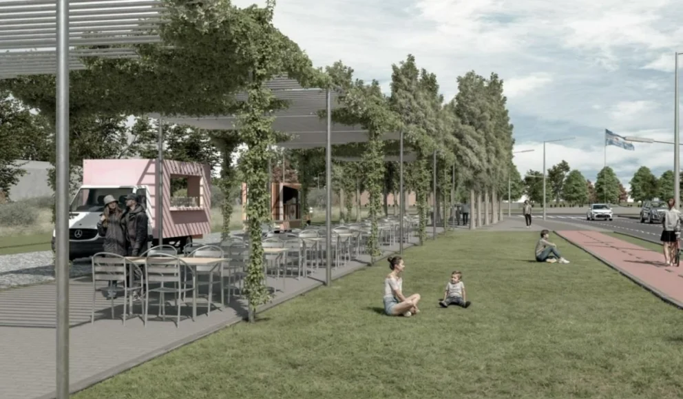 Así son los planos del proyecto para realizar el Pase del Mercado en el sector ubicado entre las calles Pacheco y Rivadavia. Foto: Municipalidad de Cipolletti