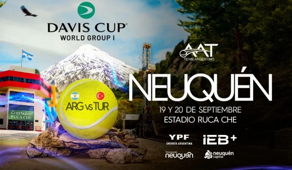 La Copa Davis se jugará en Neuquén. 