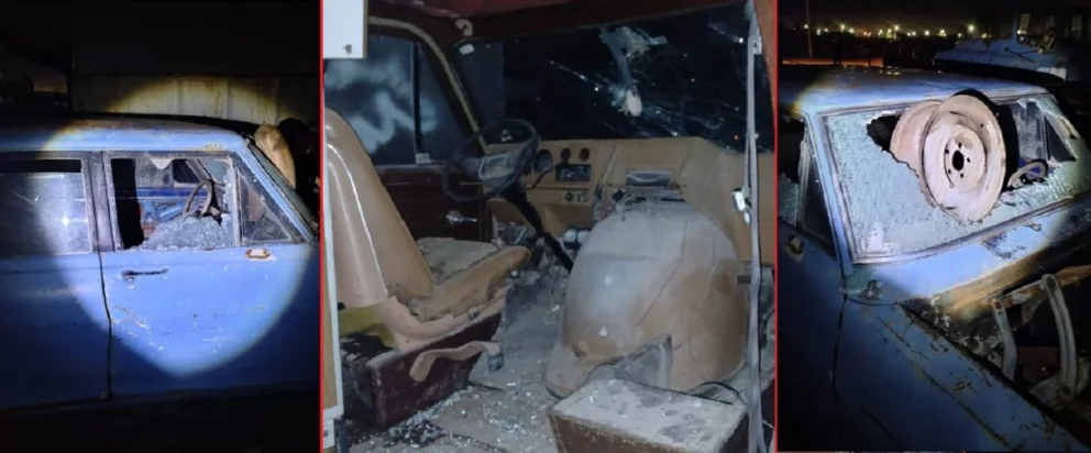 Se investiga qué llevó a las mujeres a ingresar al domicilio, atacar al hombre y luego destrozar vehículos que se encontraban en el lugar. Fotos: Policía del Chubut