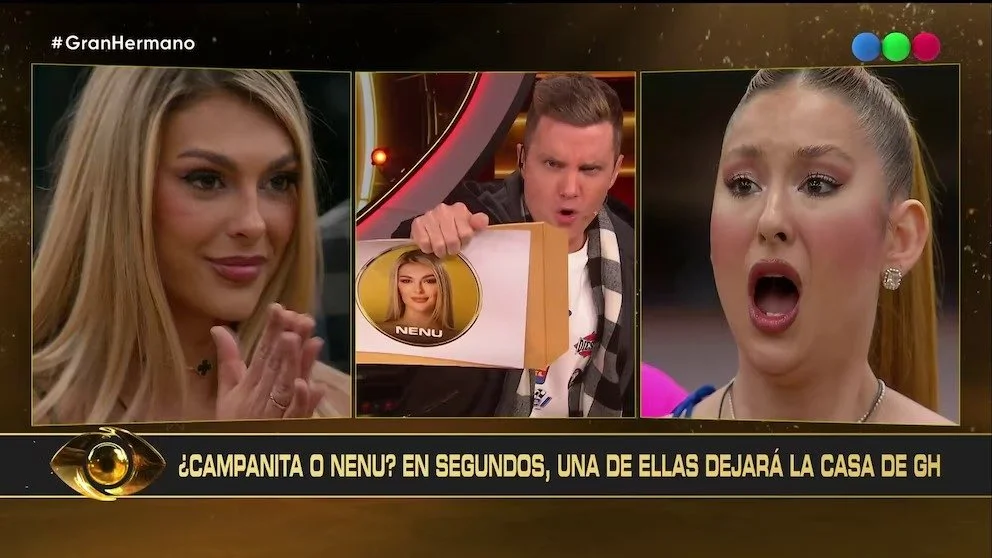 Nenu López se despidió de la pantalla de Telefe con una sonrisa tras perder el voto de la gente frente al grupo de Campanita.
