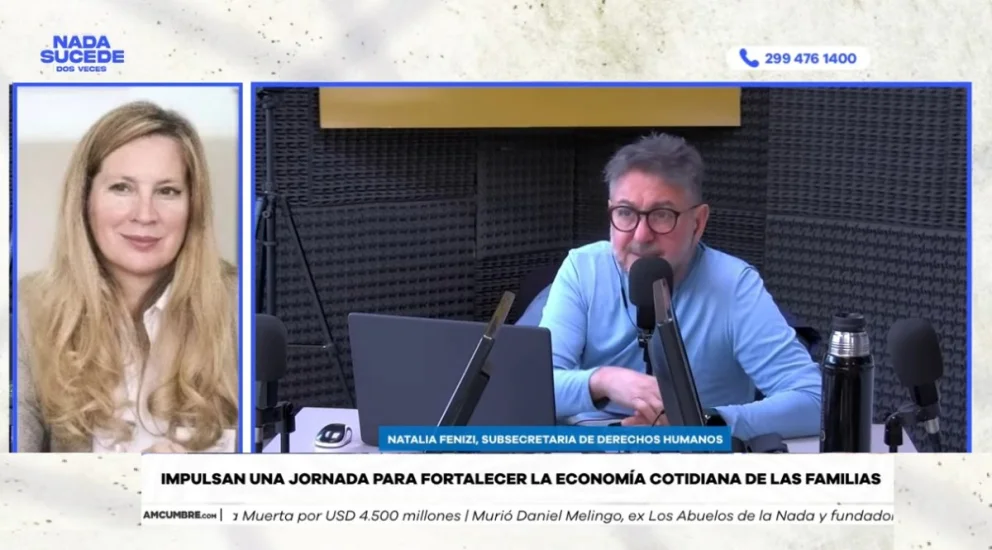 La funcionaria dialogó con el periodista Mario Nico González, en el programa "Nada sucede dos veces". Foto: captura de video Cumbre Stream.