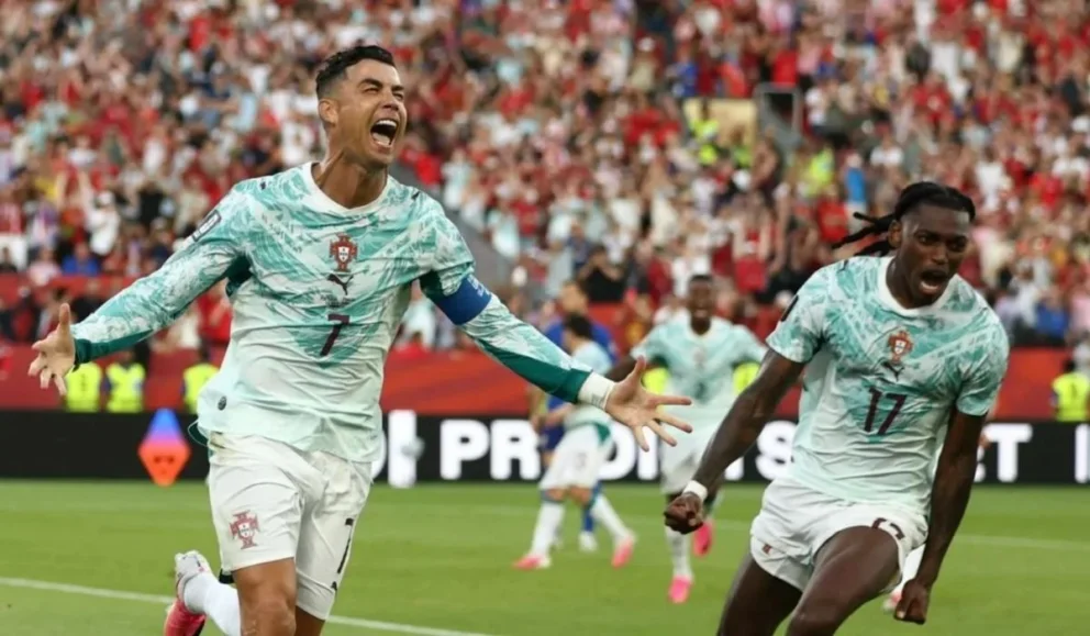 Cristiano Ronaldo marcó su primer gol en un duelo eliminatorio mundialista. Foto: Gentileza