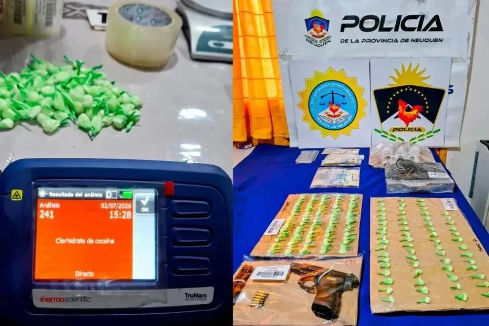 Encontraron más de 170 'bolsitas' de clorhidrato de cocaína