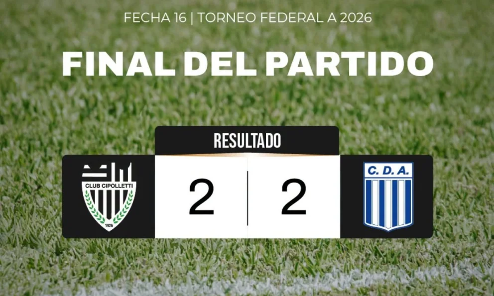 Cipolletti se mantiene primero en el Grupo C con 22 puntos.