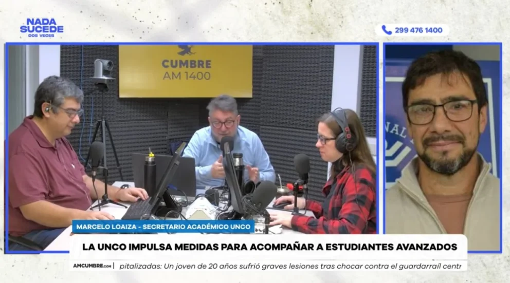 El secretario académico de la UNCo realizó declaraciones en el programa "Nada sucede dos veces". Foto: captura de video Cumbre Stream