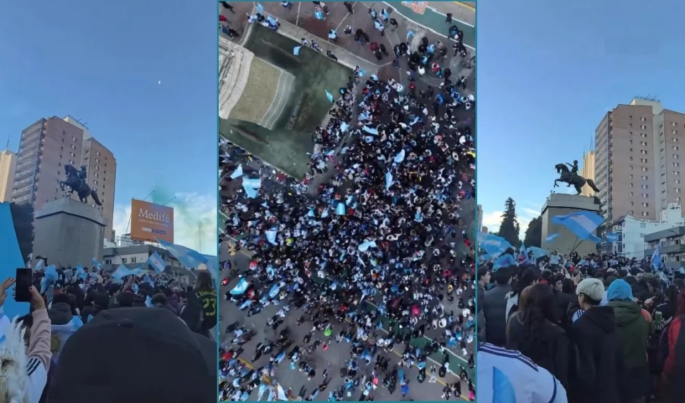 Si Argentina gana, habrá festejos con buenas temperaturas en Neuquén. Fotos: Instagram de Cumbre