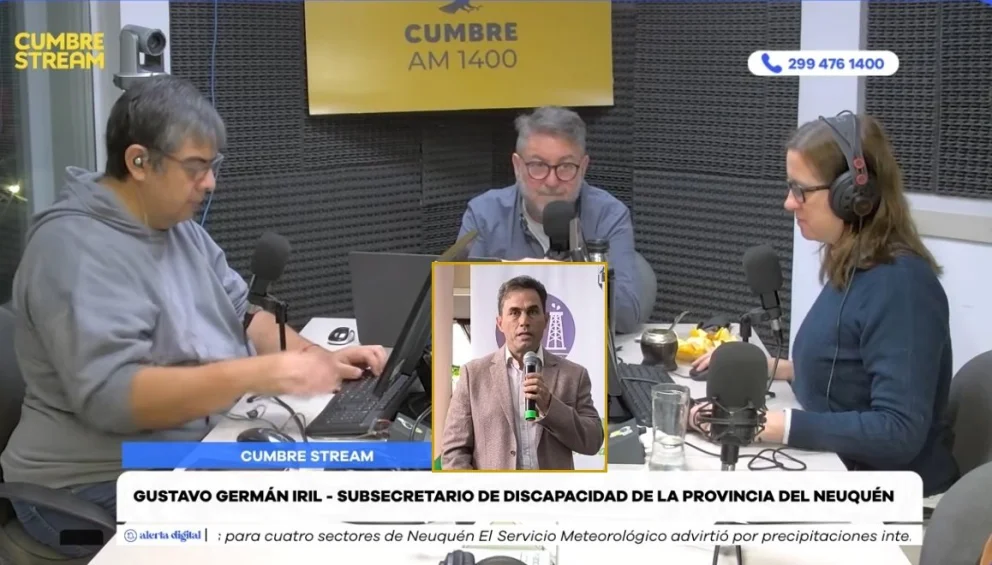 El funcionario fue entrevistado en el programa "Nada sucede dos veces", conducido por los periodistas Mario Nico González, Evangelina Zingoni y Lucas Jara. Foto: captura video Cumbre Stream