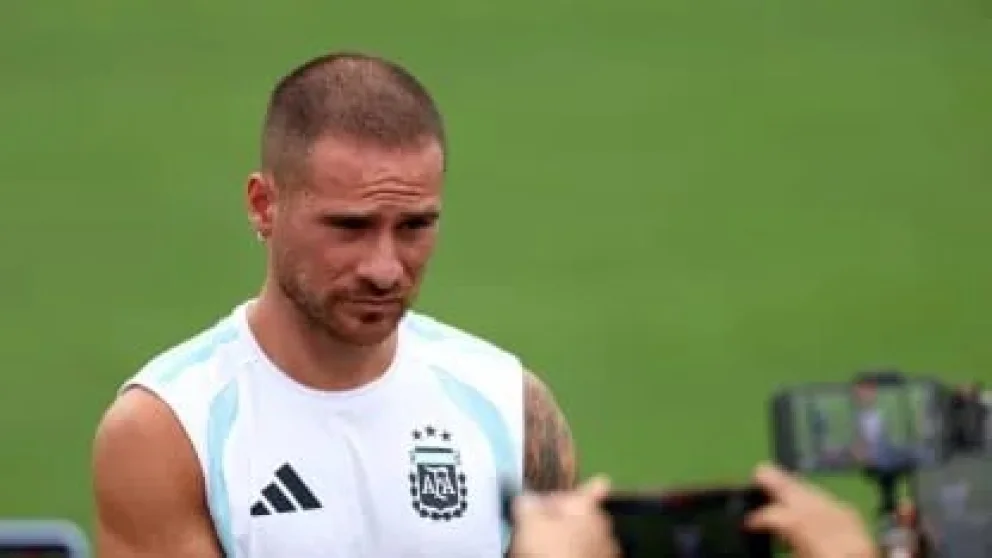 El 20 habló antes del partido. Foto: captura